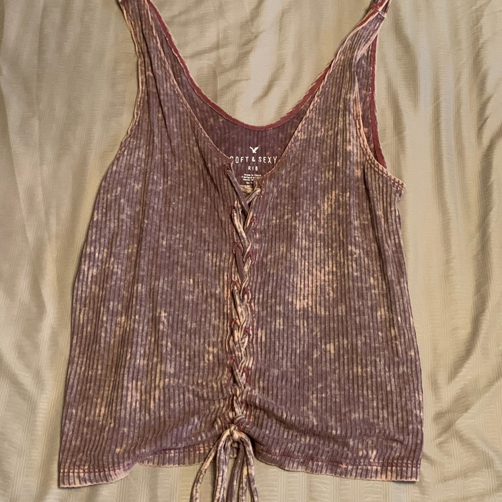 Maroon soft tank top